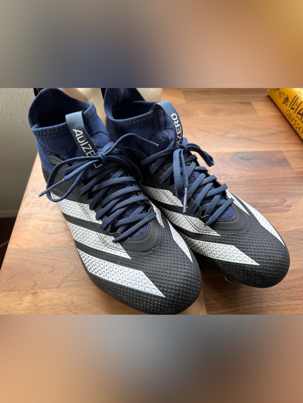 Adidas Adizero Team Navy Blue and Black Football Cleats US men size 9